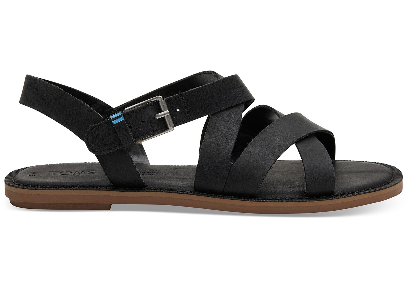 Toms Sicily Leather - Womens Sandals - Black - NZ - 153206JPE